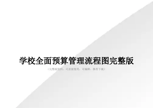 学校全面预算管理流程图完整版