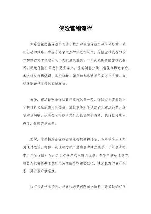 保险营销流程