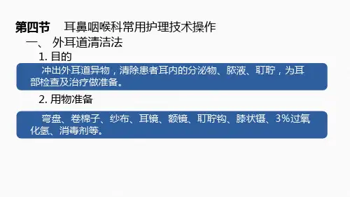 第四节    耳鼻咽喉科常用护理技术操作