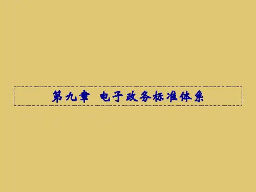 第九章 电子政务标准体系 《电子政务》PPT课件