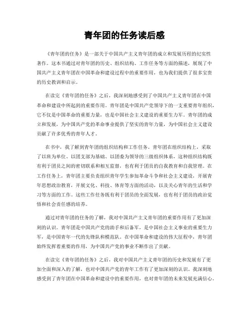 青年团的任务读后感