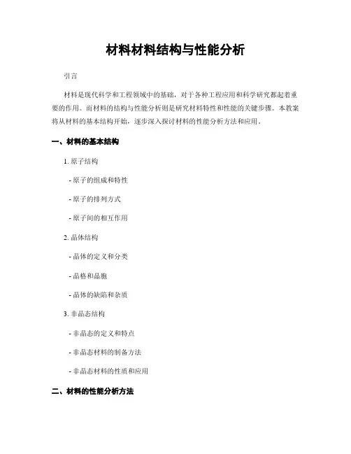 材料材料结构与性能分析