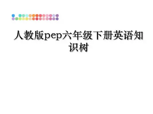 最新人教版pep六年级下册英语知识树课件ppt