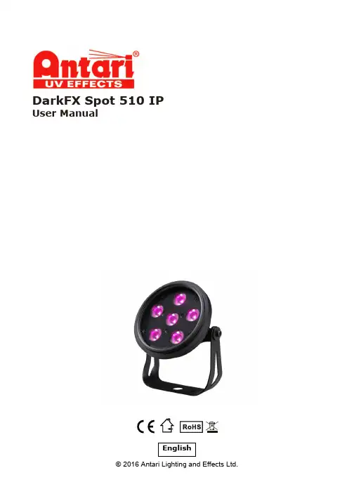 Antari DarkFX Spot 510 IP用户手册说明书