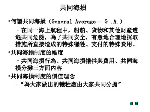 共同海损课件