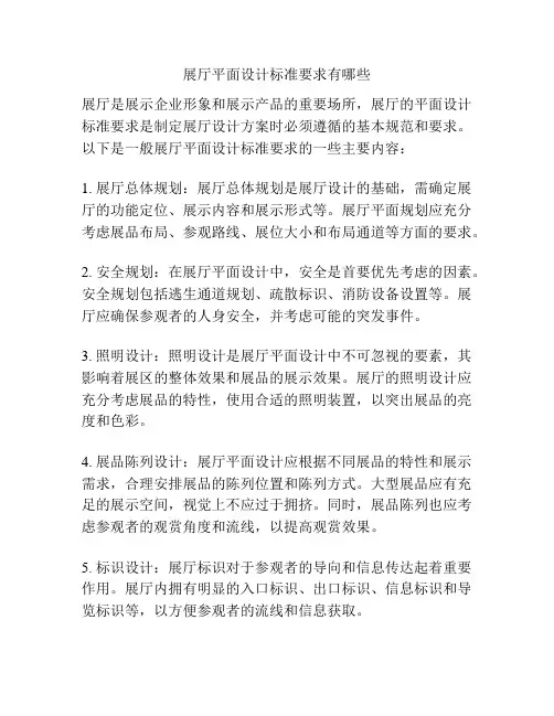 展厅平面设计标准要求有哪些
