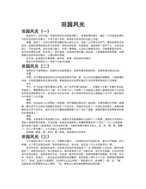 田园风光作文共九篇