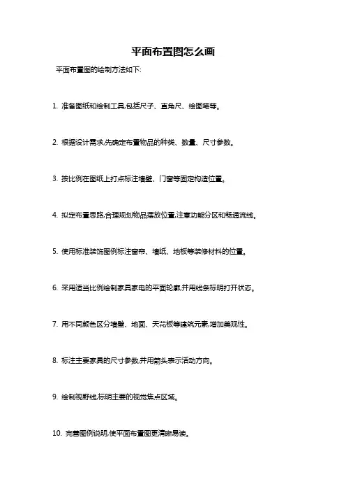 平面布置图怎么画