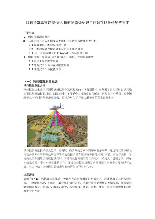 倾斜摄影三维建模、无人机航拍影像处理工作站配置方案2017