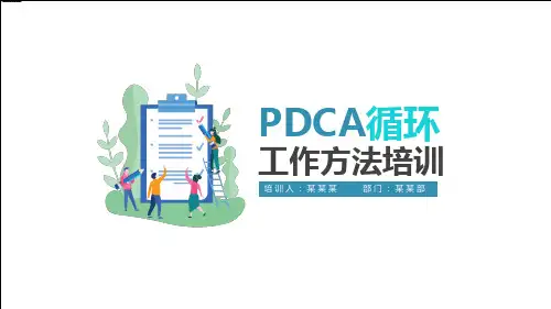 简约PDCA循环工作方法培训PPT教学讲座课件
