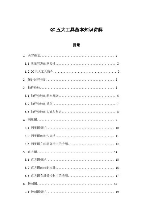 QC五大工具基本知识讲解