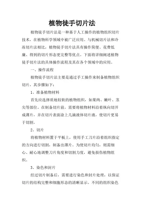 植物徒手切片法