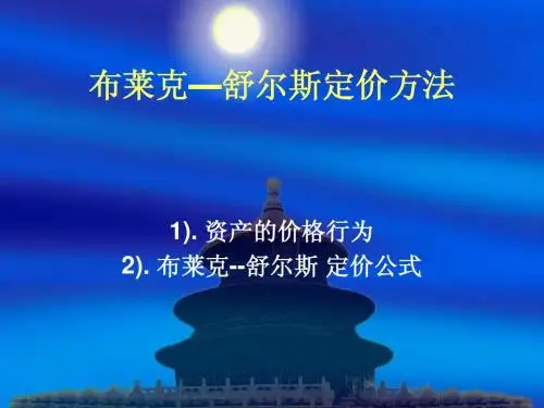 布莱克舒尔斯定价