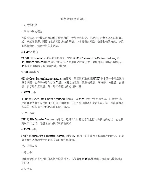 网络数通知识点总结