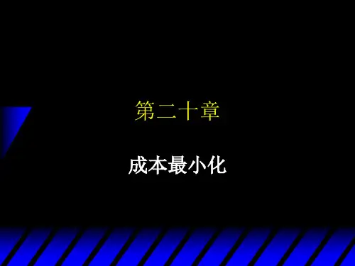 中级微观经济第二十章 成本最小化