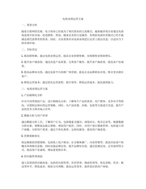 电商业绩运营方案