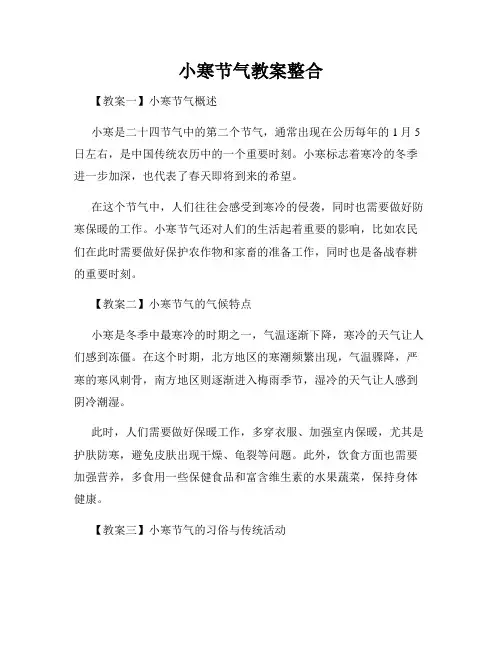 小寒节气教案整合