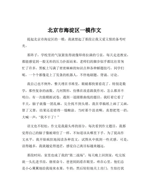 北京市海淀区一模作文