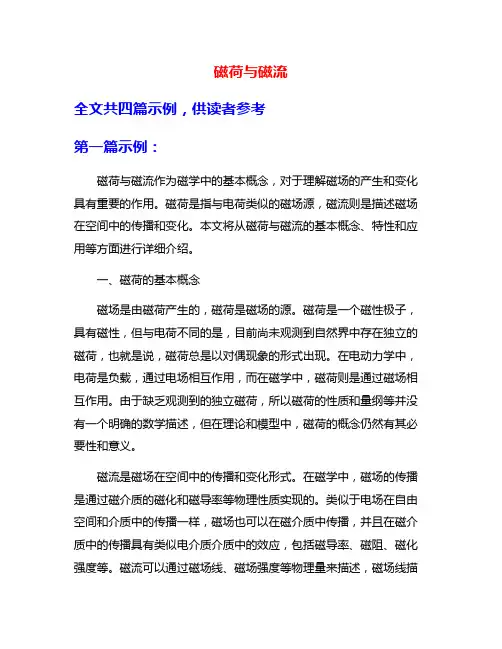 磁荷与磁流