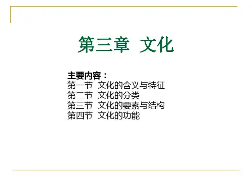社会学  第三章 文化