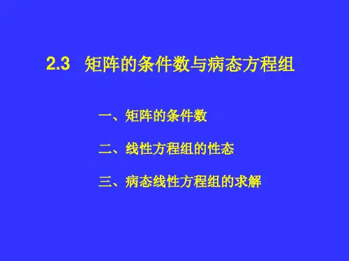 2.3矩阵的条件数与病态方程组