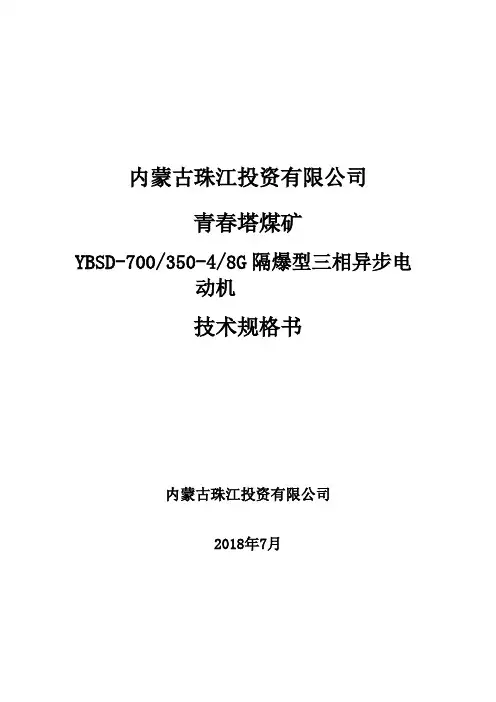 YBSD-700350-4电机技术规格书 