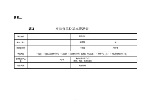 医疗废物检查表
