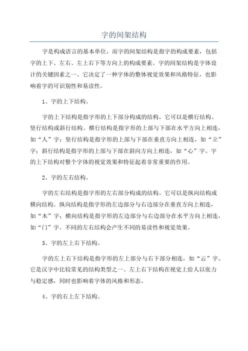 字的间架结构