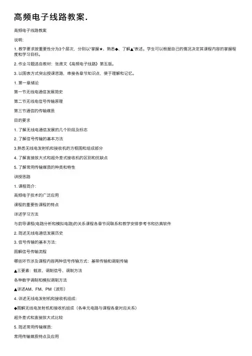 高频电子线路教案.