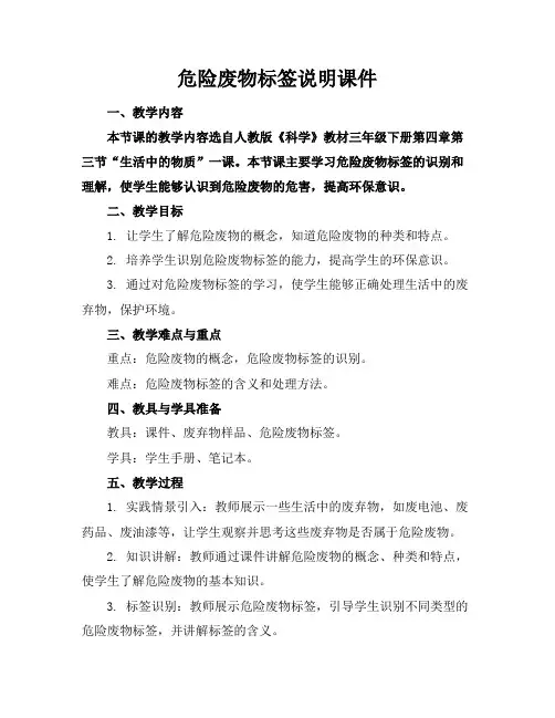 危险废物标签说明课件