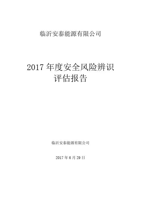 2017年度风险评估报告【范本模板】