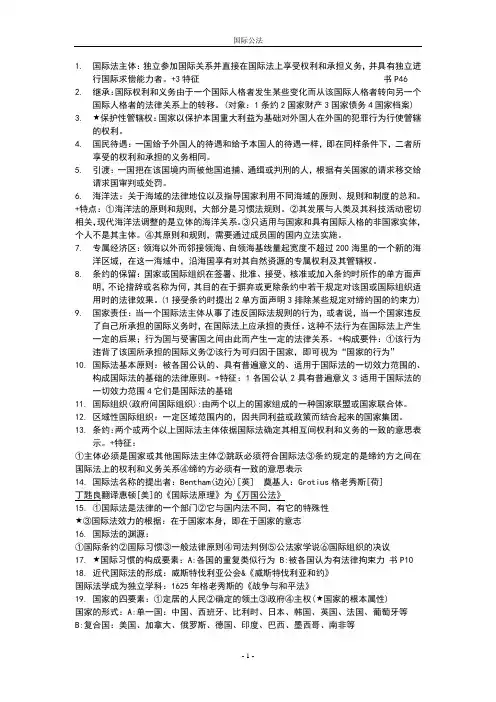 国际法重点