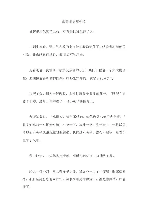 朱家角之旅作文