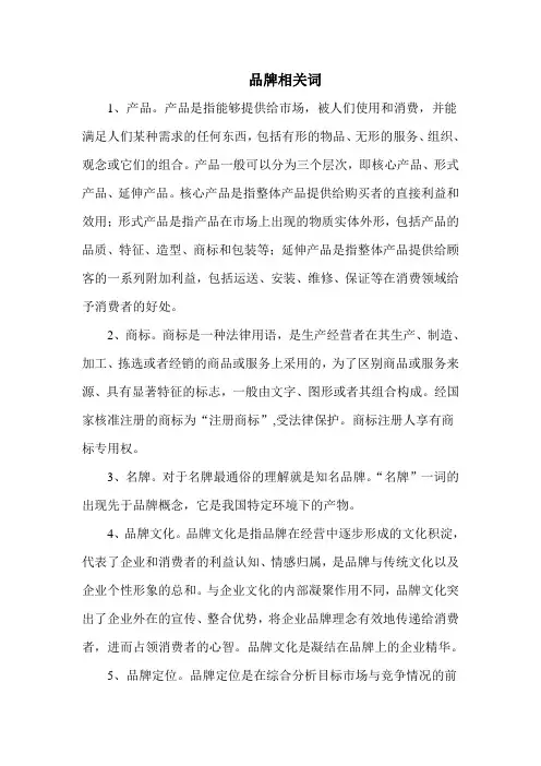 品牌相关词