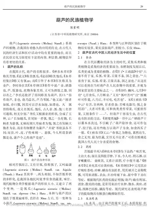 葫芦的民族植物学