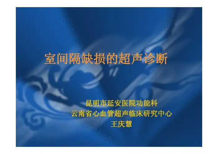 室间隔缺损的超声诊断