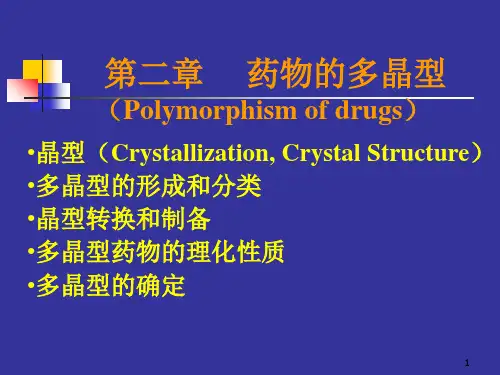 第二章-药物的多晶型
