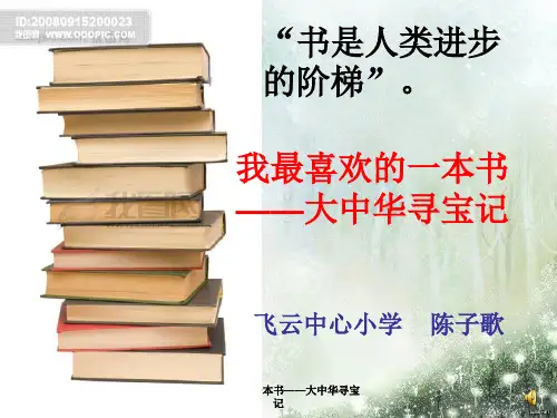 我最喜欢的一本书——大中华寻宝记 ppt课件