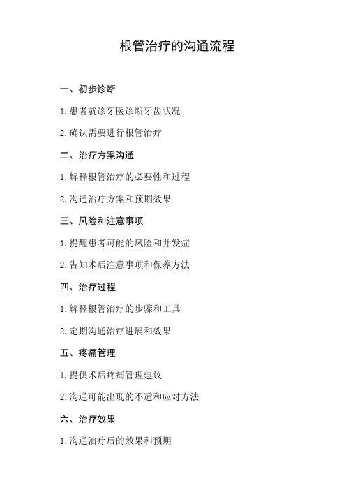 根管治疗的沟通流程