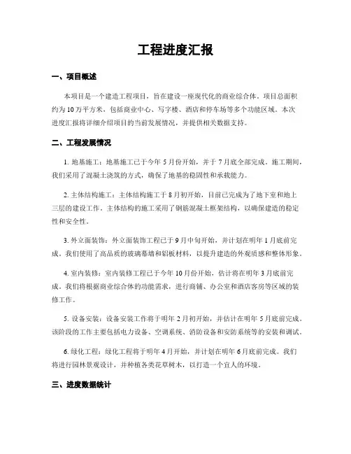 工程进度汇报