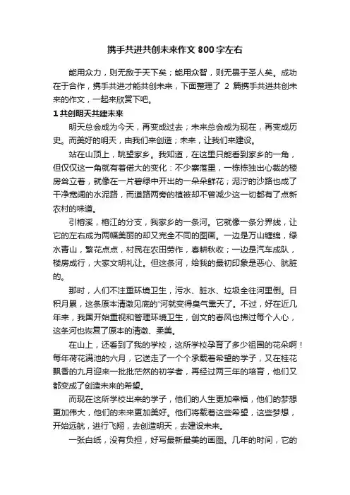携手共进共创未来作文800字左右