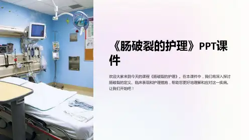《肠破裂的护理》课件