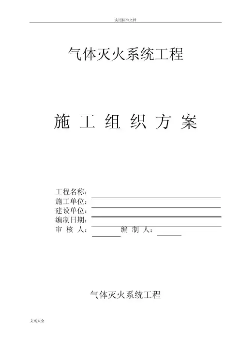 气体灭火系统施工组织方案