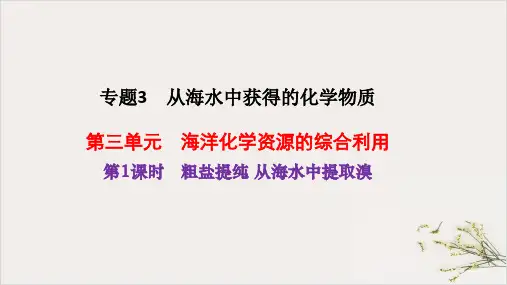 第1课时粗盐提纯从海水中提取溴课件苏教版化学必修第一册