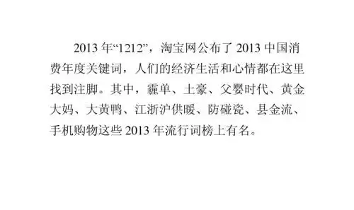 2013年全年流行关键词排榜