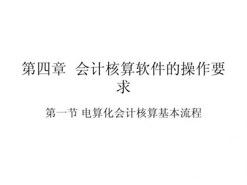 会计电算化第四章-账务处理系统