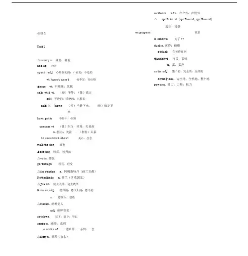 人教版高中英语单词表(超强完整版).doc