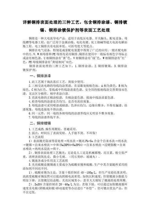 详解铜排表面处理的三种工艺
