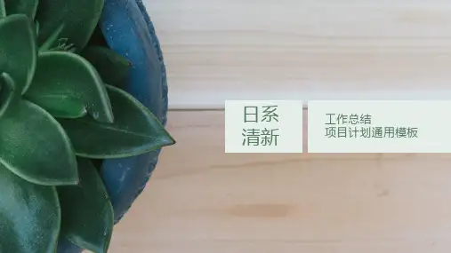 日系清新简约通用PPT模板
