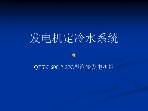 发电机定子冷却水系统